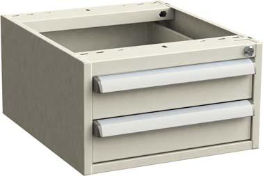 Treston Schubladenblock 45/26 ESD hellgrau RAL 7035, 2x100