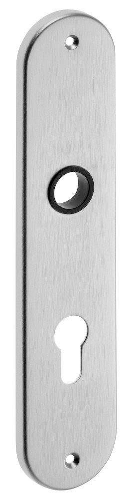 edi Langschild 1206 Oval Profilzylinder 72mm Aluminium Silber Eloxiert