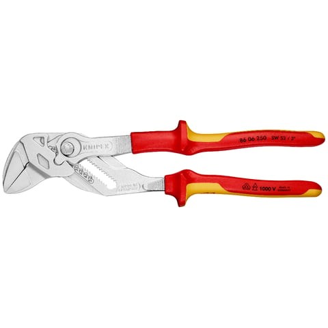 Knipex Zangenschlüssel 86 06 250 VDE verchromt 250 mm SW 52 mm