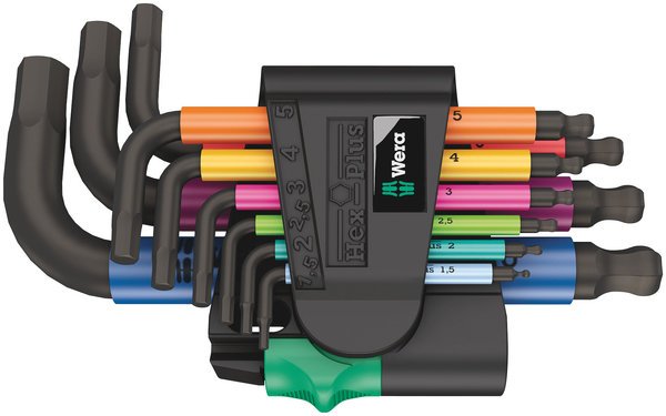950/9 Hex-Plus Multicolour 2 L-key set, metric, BlackLaser, 9 pieces