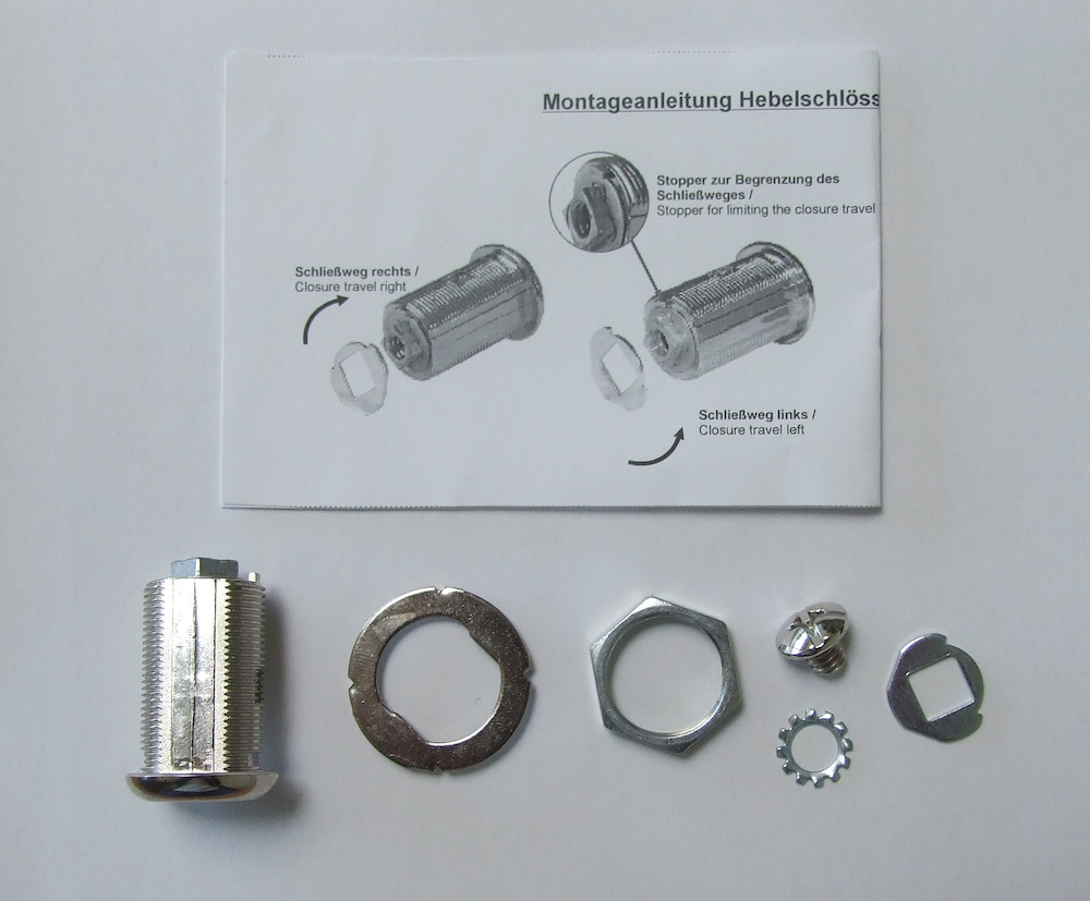 FORMAT Hebelschloss-Set, ohne Riegel, Zamak