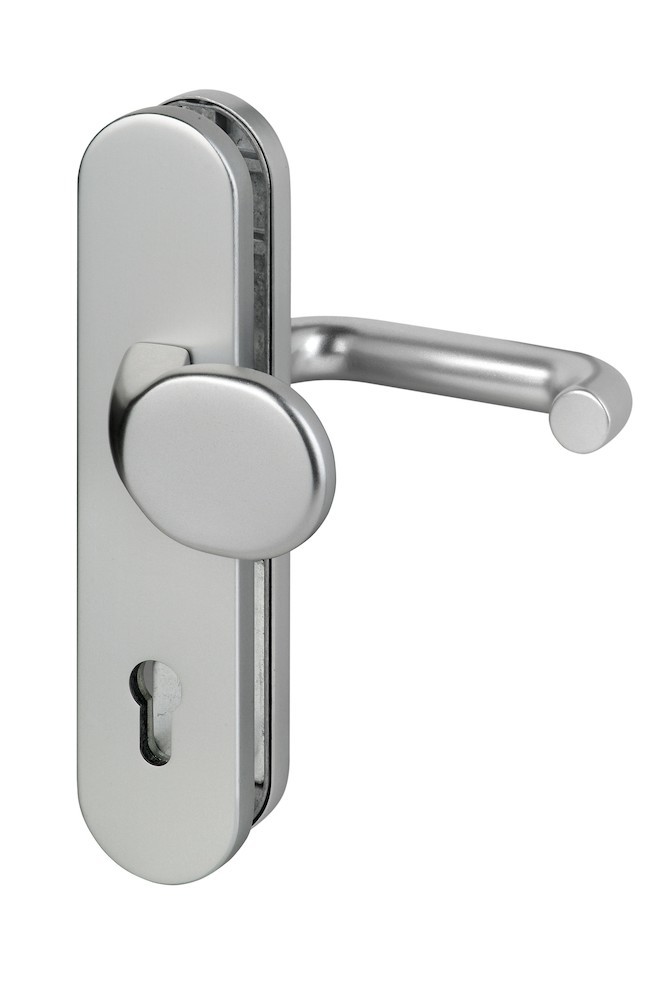 FORMAT FH Schutz-Wechselgarnitur mit Langschild, mit Griffknopf, Aluminium