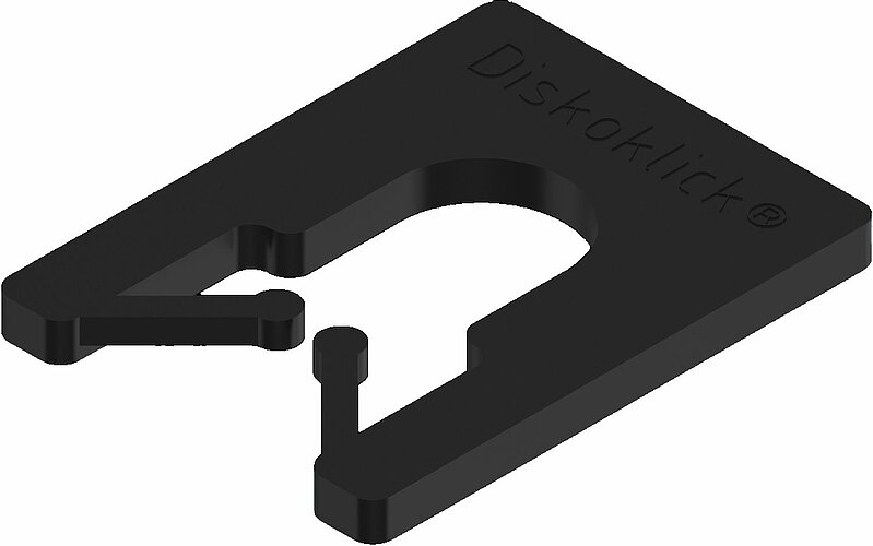 Roto Glas-Tec Diskoklick Typ 2 Montagekeile 65x52.5x6mm Schwarz 500 Stück