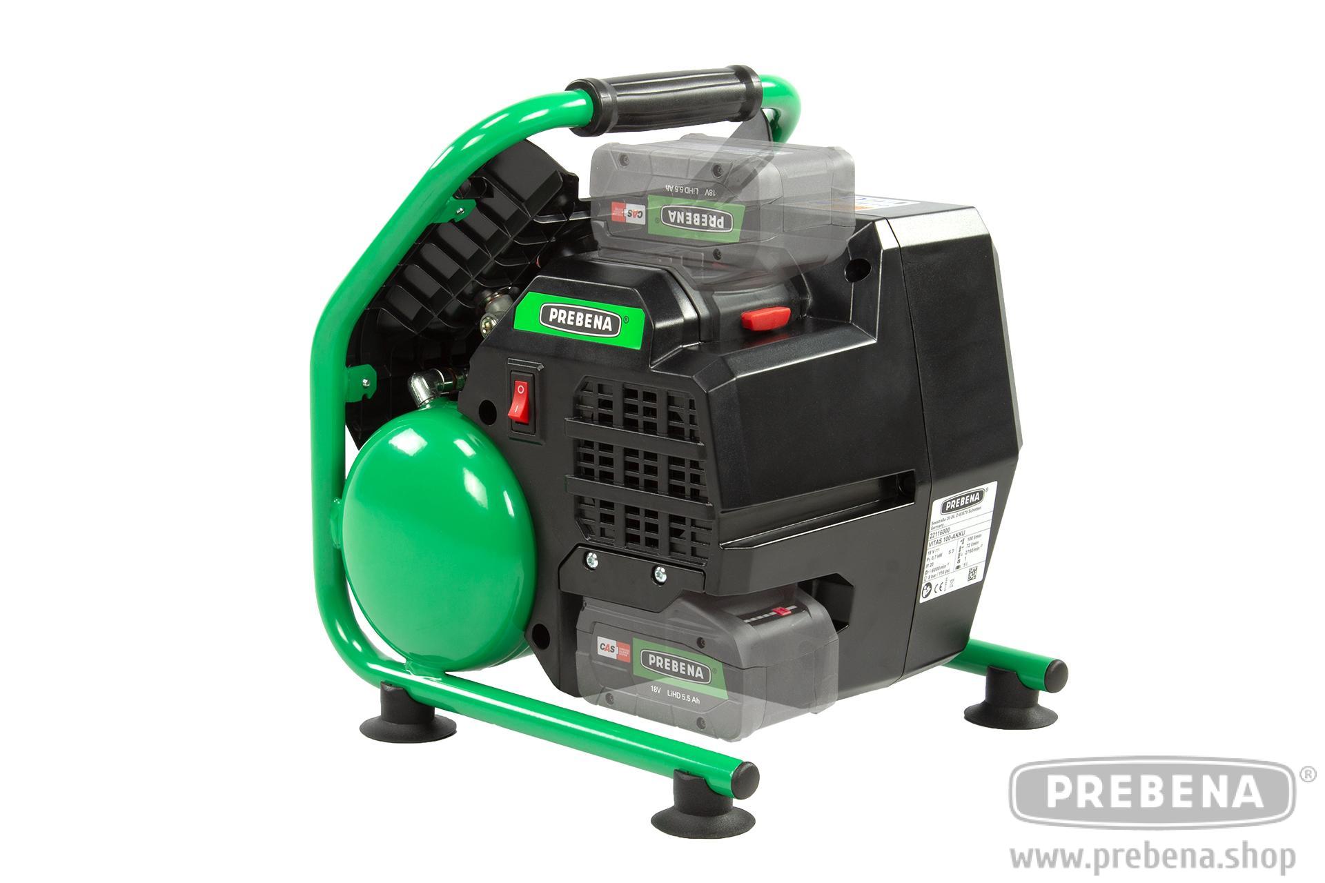 Prebena VITAS 100-AKKU Kompressor Set inkl. Akku18-5,5 LiHD und Akku-Station 12-36