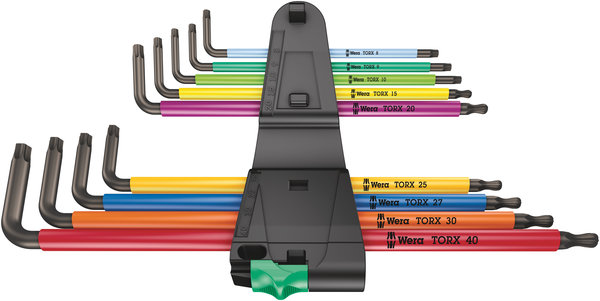 967/9 TX XL Multicolour 1 L-key set for TORX® screws, long, 9 pieces