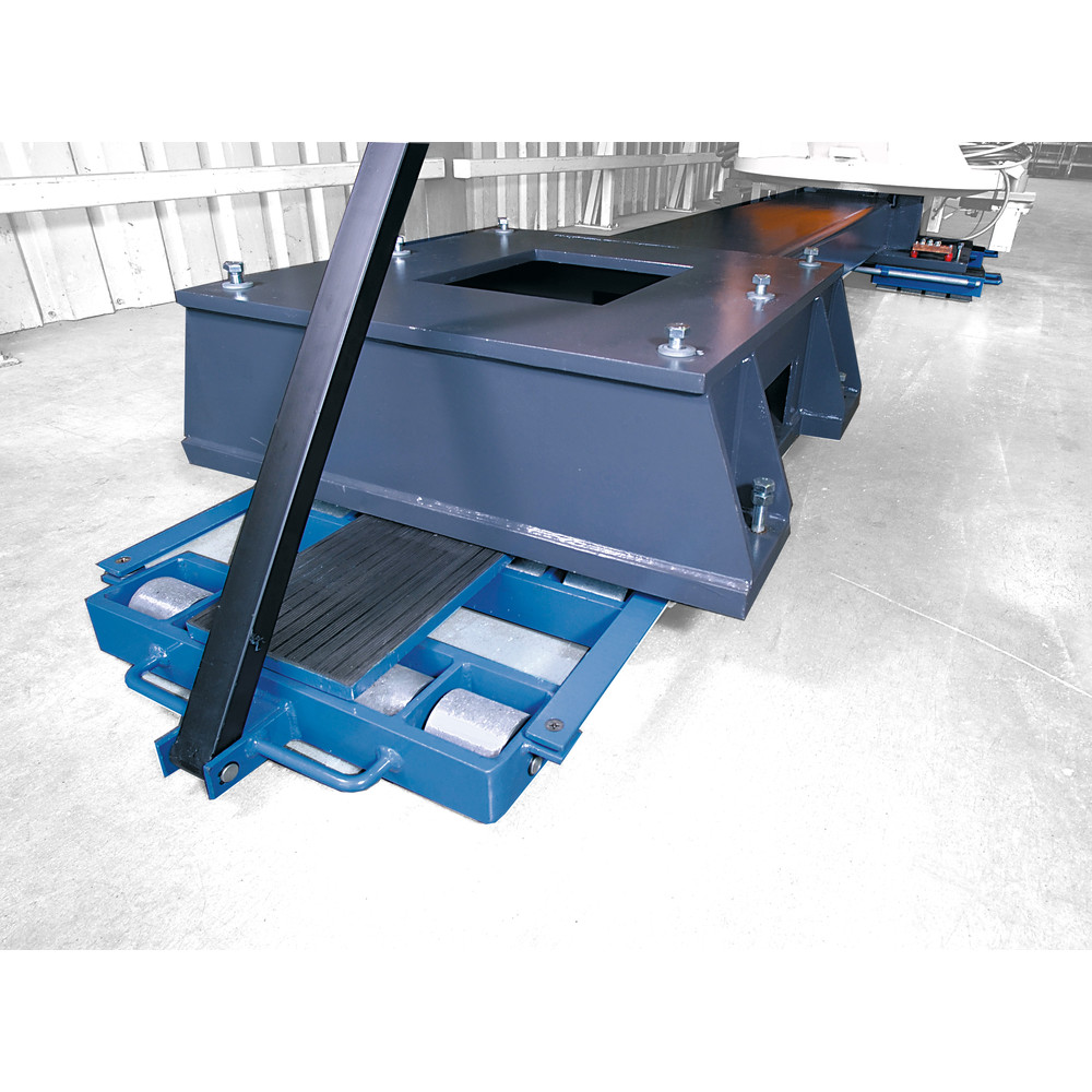 Fetra Fahrwerk lenkbar 6958 12t Tragplatte 400x220mm Stahlrollen Zugdeichsel