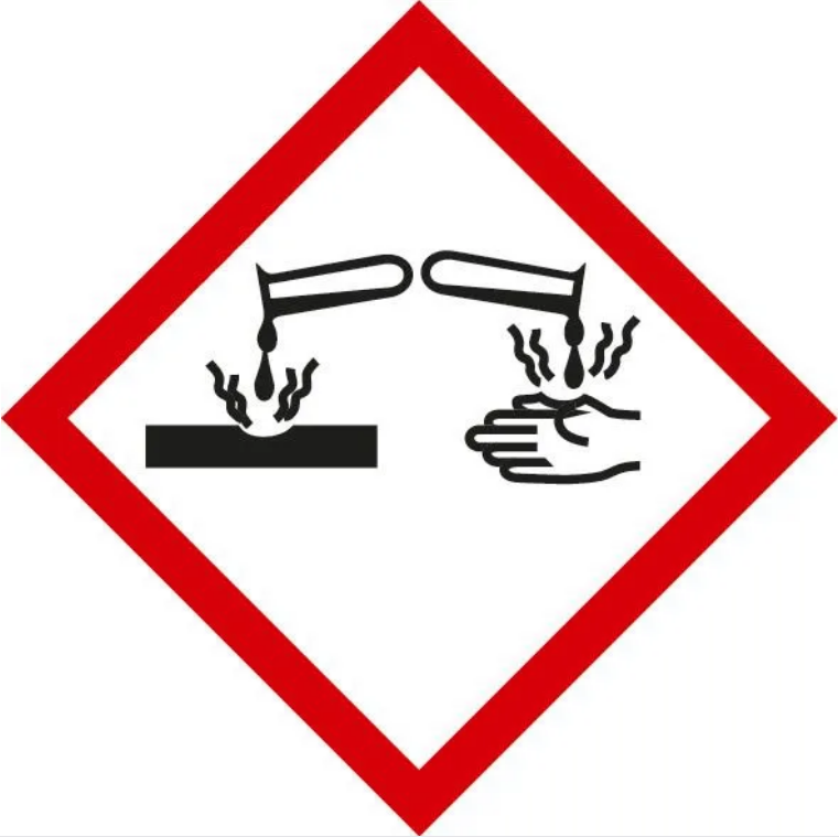 Icon GHS05 reizend, Schild, Symbol, Straßenschild