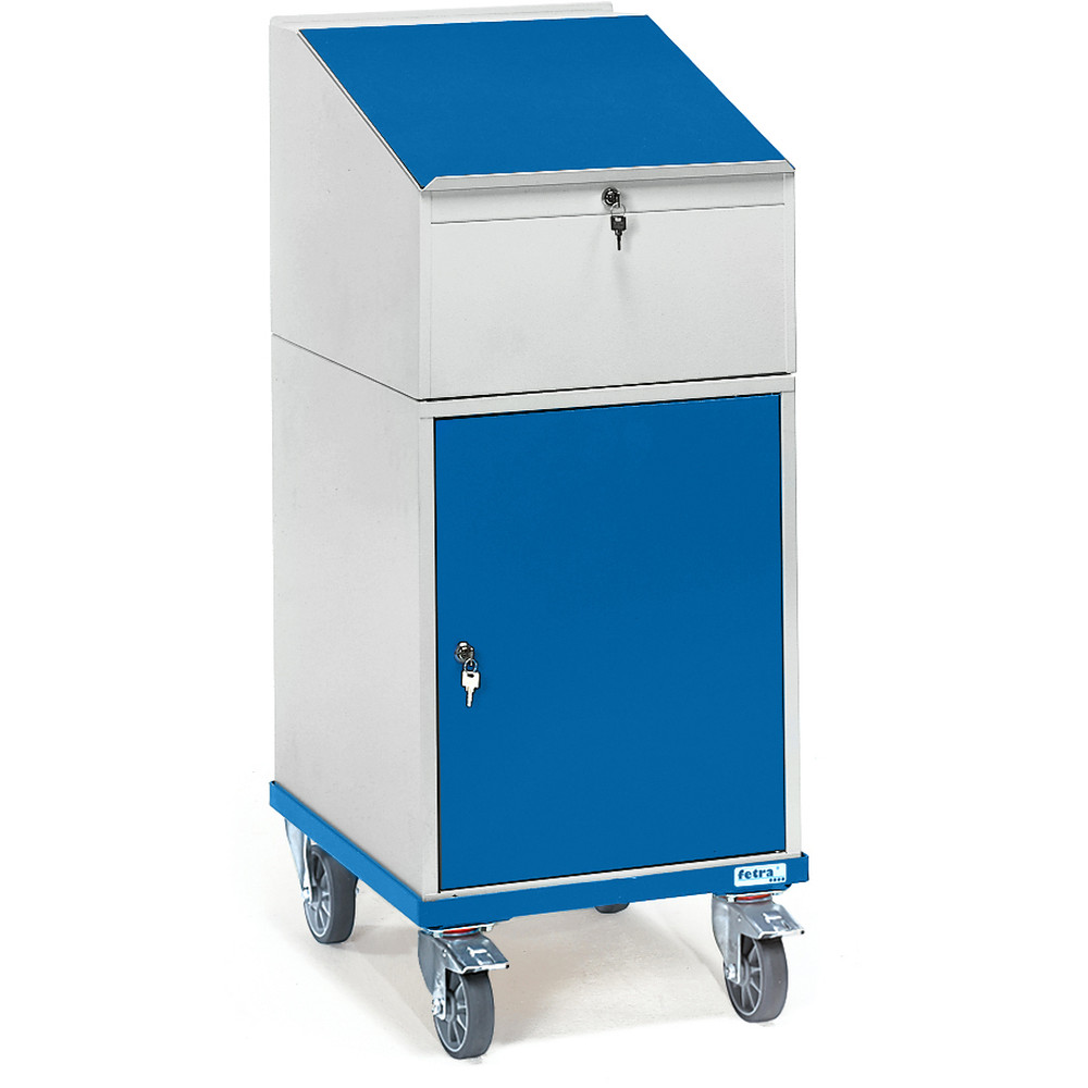 Fetra Rollpult 2448 mit Schrank und Schreibpultaufsatz 150 kg