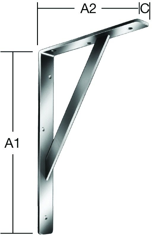 Produktbild Vormann Strebenkonsole 300/200/x30 mm weiß