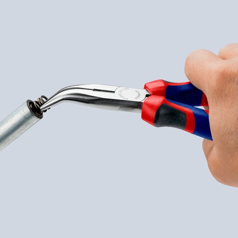 Knipex Flachrundzange mit Schneide (Radiozange) 25 25 160 verchromt Comfort-Griffe 160 mm