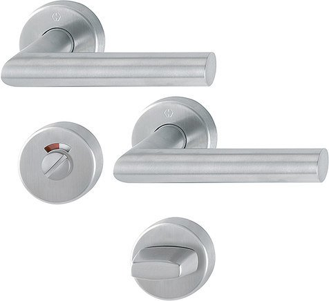 HOPPE Drückergarnitur Amsterdam E1400/42H/42HKVS,WC/S,8(8),F69,TS 40-45