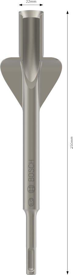 Krídlový drážkovací sekáč PRO SDS plus Winged Gouging, Flachmeißel, SDS-plus, Stahl, 22 mm, 250 mm