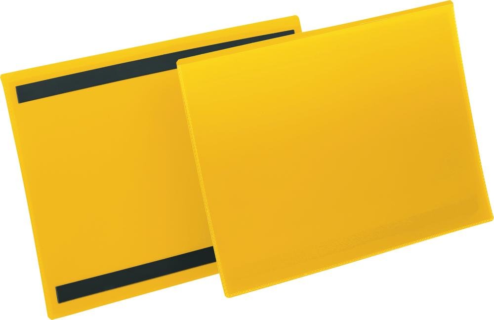 DURABLE Etikettentasche B297xH210 mm A4 quer gelb, magnetisch VE 50 Stück