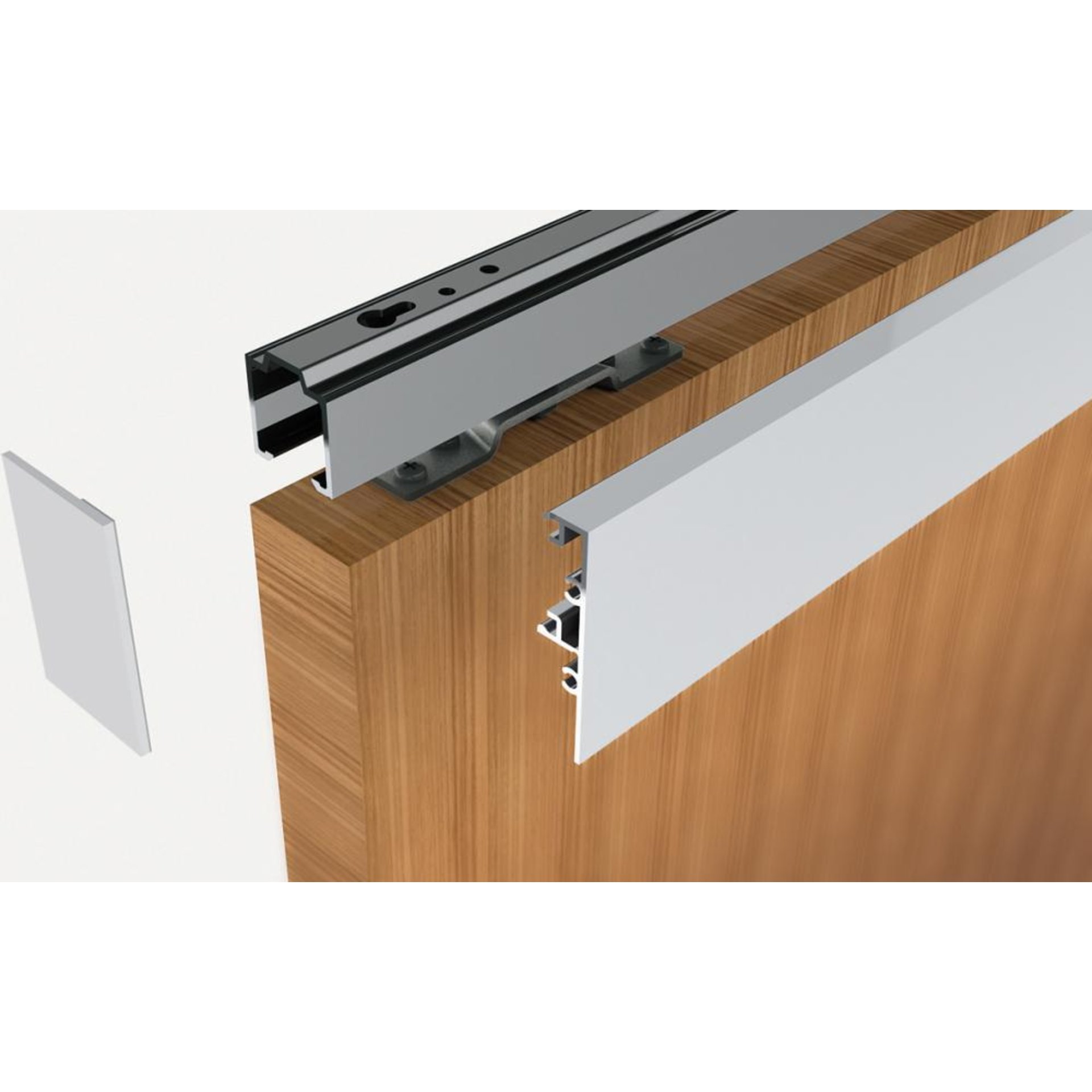 HELM Klipsblende EV1 eloxiert, für Holz, 2100mm, Türbreiten 910-1100mm