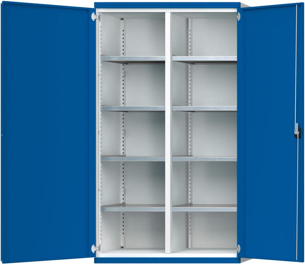 ANKE Schwerlastschrank Leergehäuse, mit Mittelwand und 8 Einlegeböden