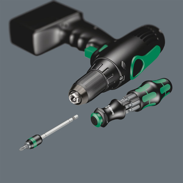 Telescopic blade, integrated bit magazine, Rapidaptor technology, Gerät, Fön, Elektrisches Gerät