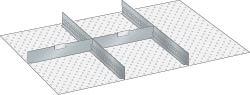 LISTA Trennwände (54x36), 2 Schlitzwände, 2 Trennbleche (Schubladen-Einteilungsmaterial), Lista