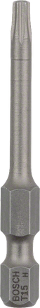 Bosch screwdriver bit Extra Hard T15 with hex shank.