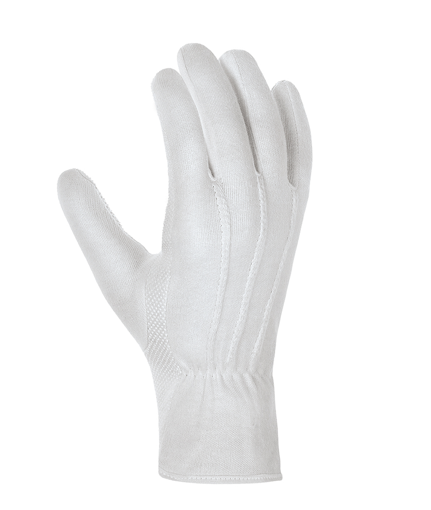 teXXor® Baumwolltrikot-Handschuhe MITTELSCHWER 8, weiß gebleicht