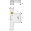 Abus Fenster-Zusatzschloss FTS206 W AL0125 abschließbar, gleichschließend, Stahl weiß Made in Germany, VdS-anerkannt