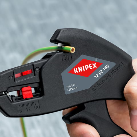 Knipex ComStrip Automatische Abisolierzange 12 62 180 0,2-6 mm² Längenanschlag 6-18 mm