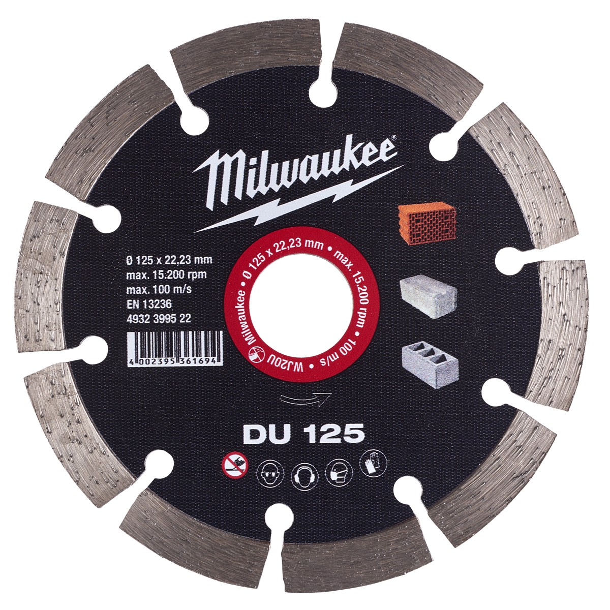 Milwaukee Diamanttrennscheibe DU 125 mm Universal