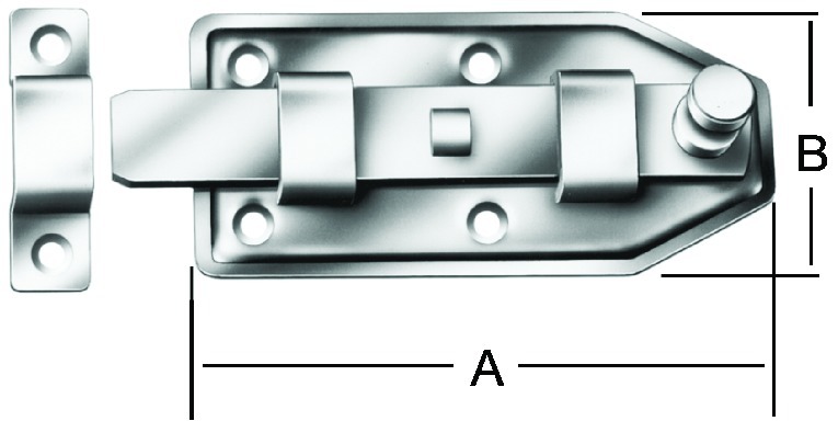 Produktbild VORMANN Türknopfriegel,gerade,140x56 verz.