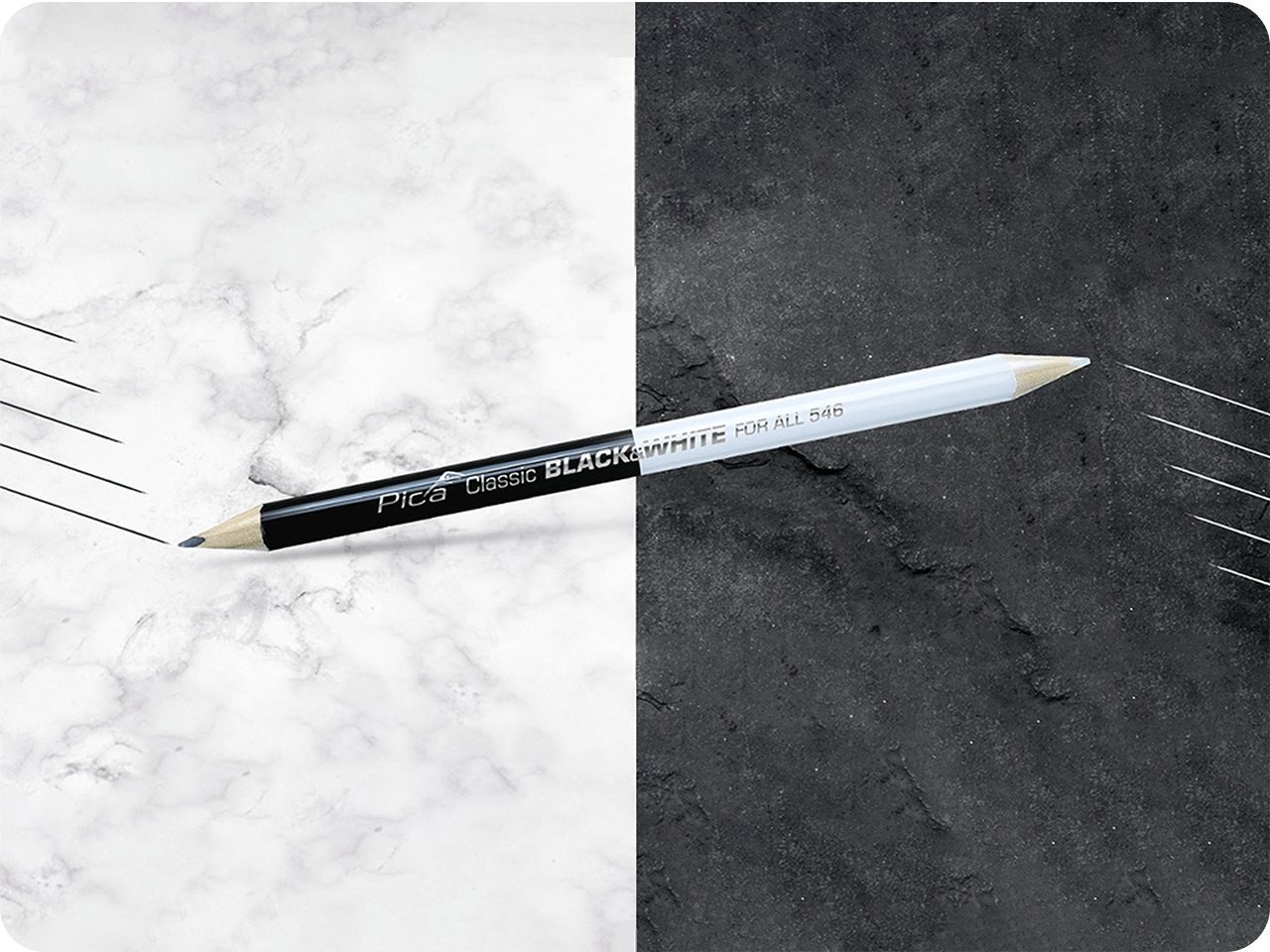 Pica Universalstift FOR ALL "Black&White" 23cm 2B dreieckig