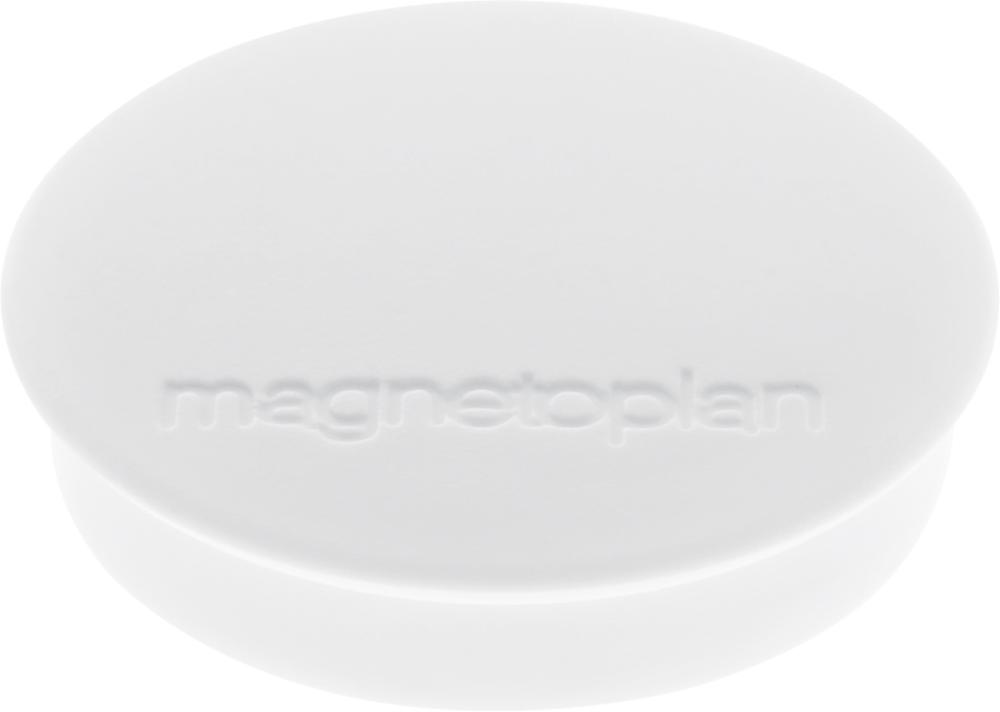 Produktbild magnetoplan Magnet D30mm VE10 Haftkraft 700 g weiss