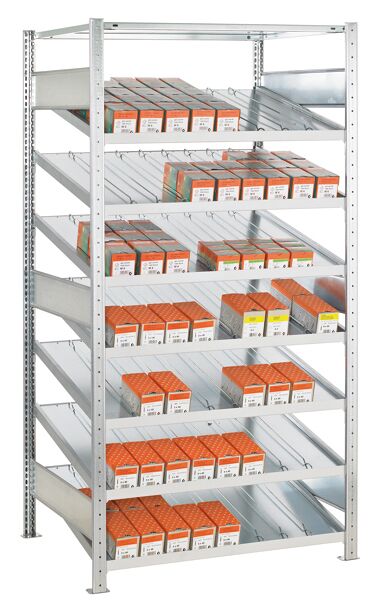 Schulte Kanbanregal Grundregal 2000x1000x800 mm verzinkt 150 kg Fachlast
