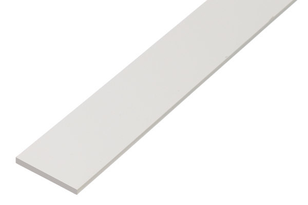 GAH ALBERTS Flachstange, L 1000 mm, Kunststoff weiß