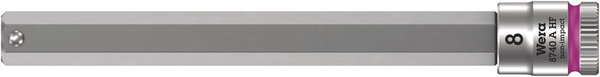 8740 A HF Zyklop bit socket with holding function, 1/4&quot; drive, 8 x 100 mm, Schwert, Waffe