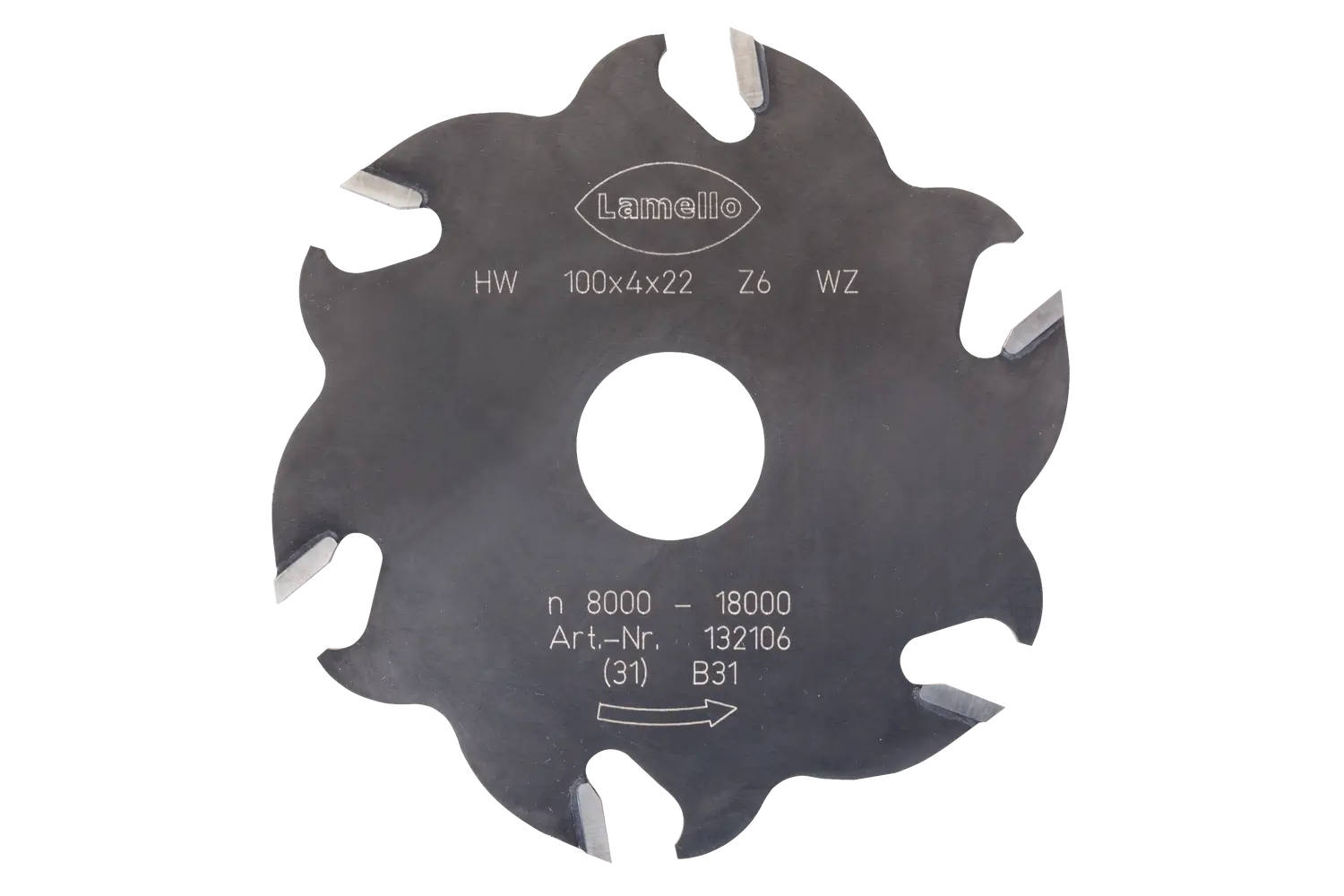 Lamello Nutfräser HW D 100 x 4 mm Z6 Wechselzahn für Classic X