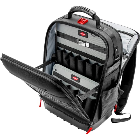 Knipex Werkzeugrucksack Modular X18, leer, 18 Liter, 15kg Zuladung, mit Laptopfach