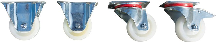 Produktbild Bauer Südlohn Lenk- und Bockrollen je zwei Stück, Polyamid D100mm Höhe 125mm ab LIL 90