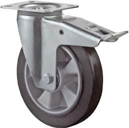 Produktbild BS Rollen Transportgeräterolle, Lenkrolle mit Feststeller spurlos