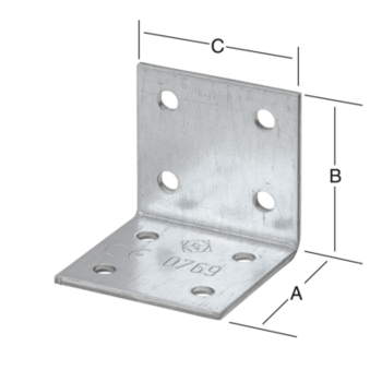 Vormann Winkelverbinder 070905000 50x50x40mm Stahl sendzimirverzinkt 2mm