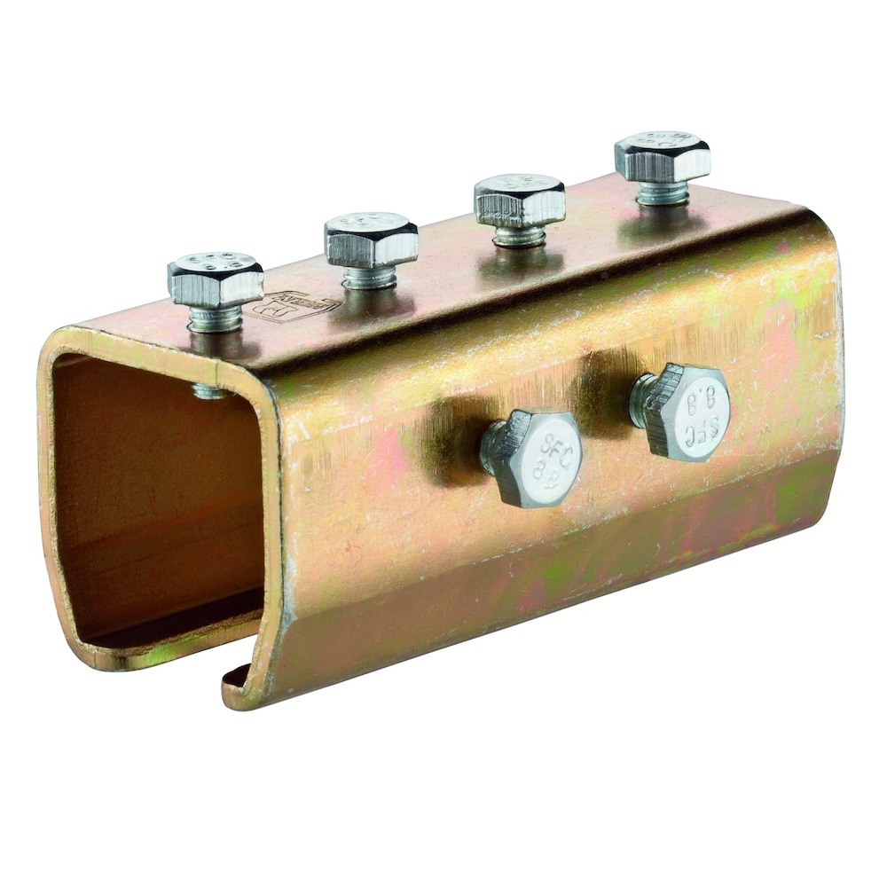 Produktbild ST-Verbindungsmuffe, 1603, mit Regulierschrauben,100x94x200x8mm, Stahl