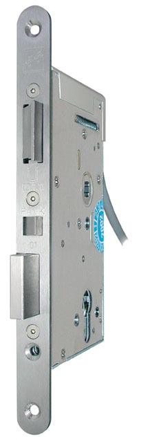 effeff -Einsteckschloss (elektromechanisch) 809M32A, Stahl, 12V, Ruhestrom, Flachstulp, 1-flg.
