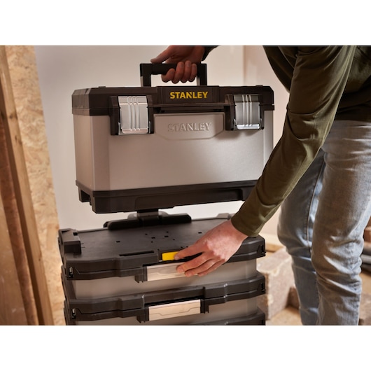 Stanley FatMax Rollende Werkstatt 1-95-622 Metall-Kunststoff mit 2 Schubladen und Staufach