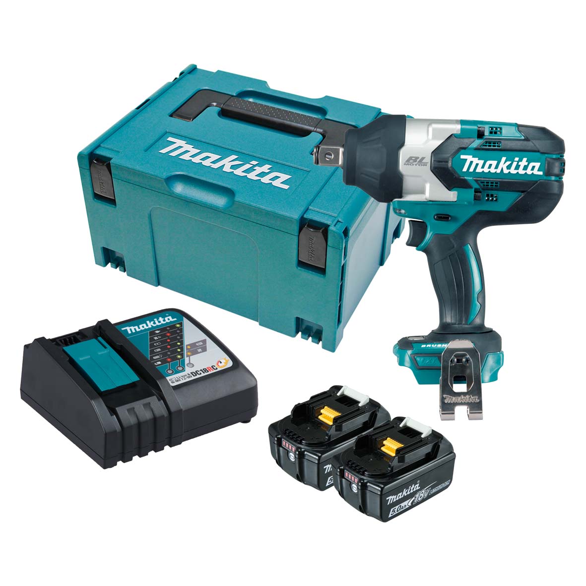 Makita Akku-Schlagschrauber DTW1001RTJ 18V 5,0 Ah 1050Nm 3/4 Zoll bürstenlos im MAKPAC