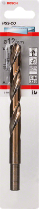 Bosch Metallbohrer HSS-Co 12mm DIN 338., Spiralbohrer, HSS-Co, 12 mm, DIN 338, Metallbohrer