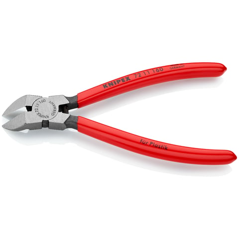 Knipex Seitenschneider für Kunststoff mit Kunststoff überzogen 160 mm, 72 11 160