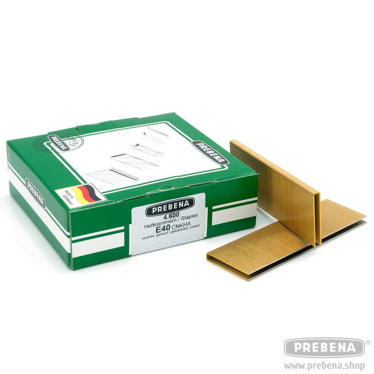 Prebena E40CNKHA Heftklammern verzinkt geharzt 40mm Typ E 4600 Stück