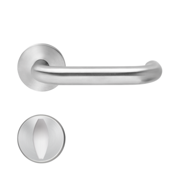Türbeschläge, Edelstahl matt, Slim Style, Slim style, E200D BAD 71, Edelstahl-Klipprosette mit Kunststoffunterkonstruktion