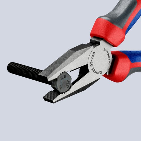 Knipex Kombizange 03 02 160 mit Comfort-Griffen 160mm schwarz atramentiert