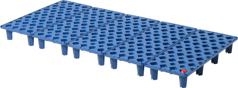 asecos Gitterrost mit Leckageanzeige PE Blau für Wannensysteme 1215x575x85mm