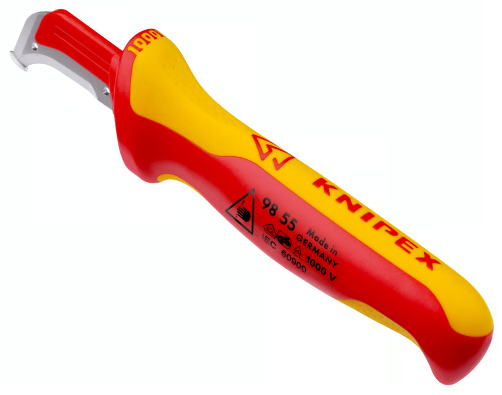 Knipex 98 55 SB Abmantelungsmesser Hakenklinge isoliert 1000V 180 mm