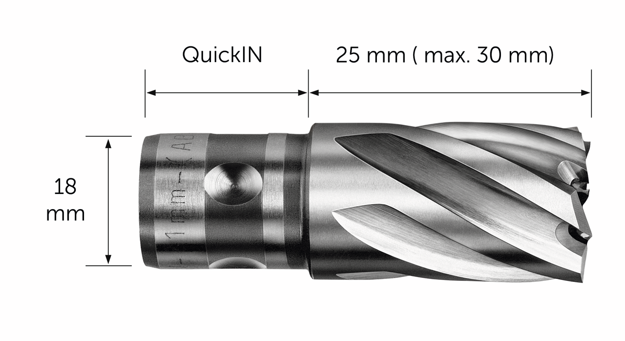 Fein HSS Nova 25 Kernbohrer mit QuickIN-Aufnahme 25mm