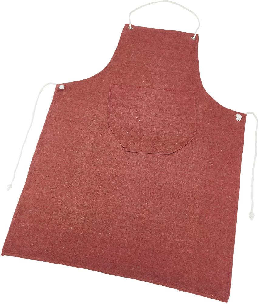 Craftland Segeltuchschürze, rot/braun